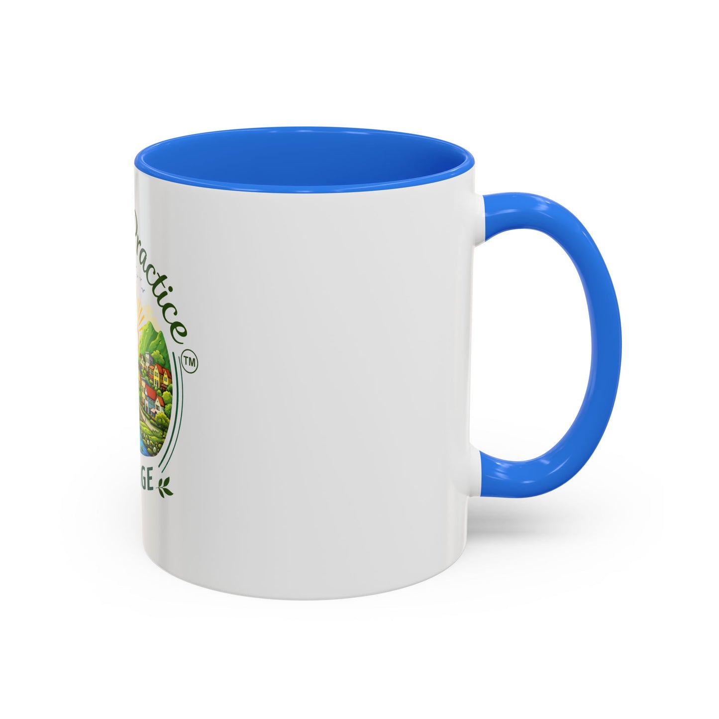 Peace in Practice Village Mug — Colorful 11oz/15oz Ceramic Coffee Cup