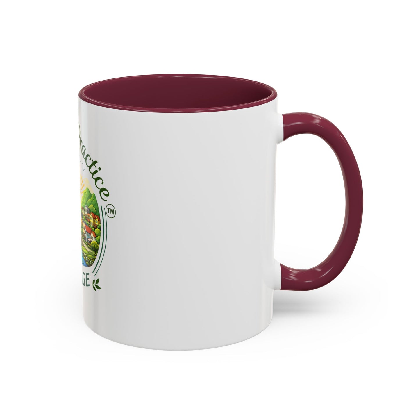 Peace in Practice Village Mug — Colorful 11oz/15oz Ceramic Coffee Cup