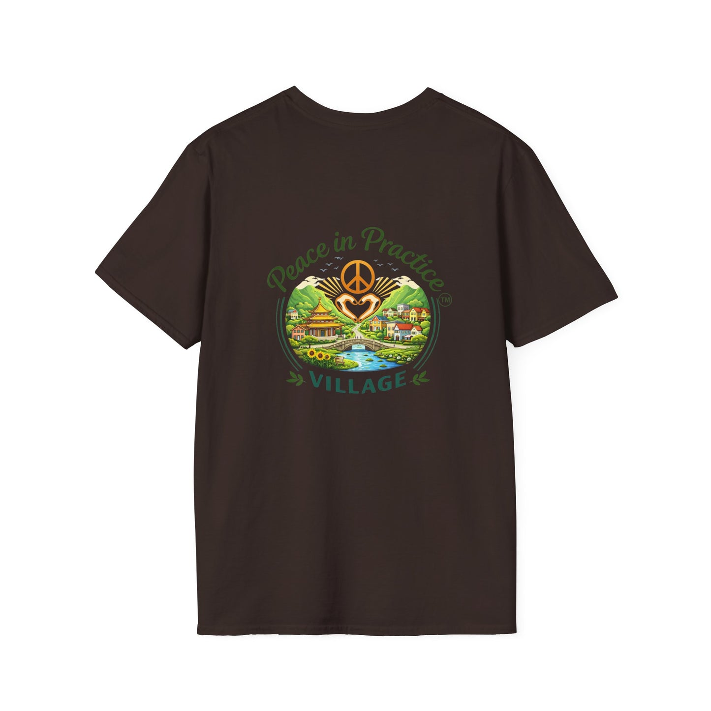 Peace in Practice T-Shirt — "Peace grows in the space where I choose not to react" Floral Graphic Tee