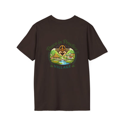 Peace in Practice T-Shirt — "Peace grows in the space where I choose not to react" Floral Graphic Tee