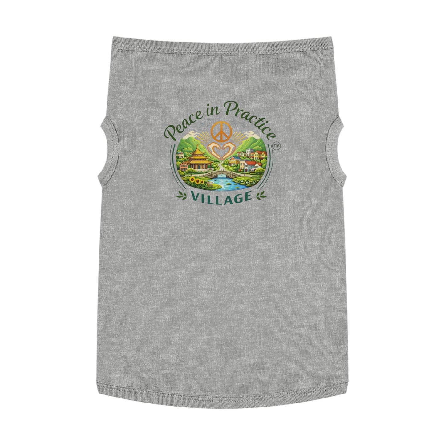 Peace in Practice Village Pet Tank Top — Hippie Peace Sign Dog Shirt