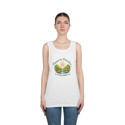 Peace in Practice Village Tank Top – Peace Sign Nature Graphic