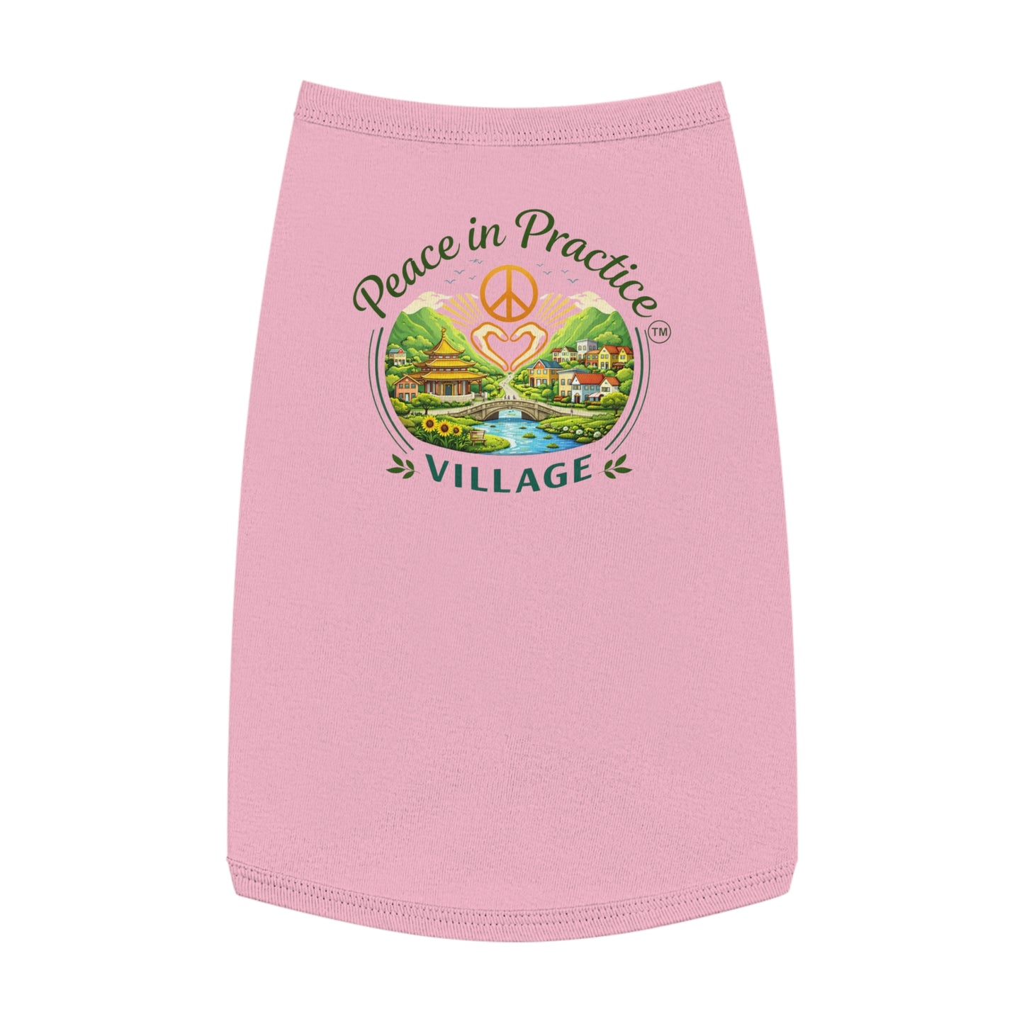 Peace in Practice Village Pet Tank Top — Hippie Peace Sign Dog Shirt