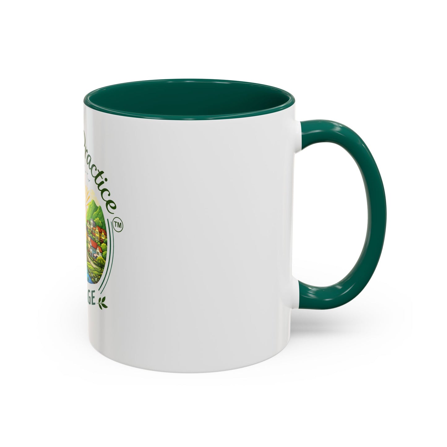 Peace in Practice Village Mug — Colorful 11oz/15oz Ceramic Coffee Cup