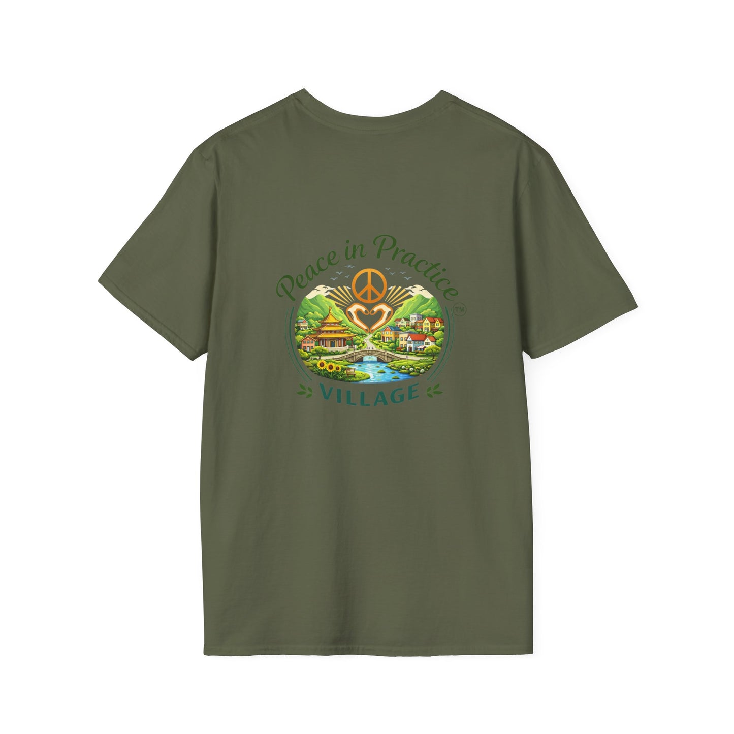 Peace in Practice T-Shirt — "Peace grows in the space where I choose not to react" Floral Graphic Tee