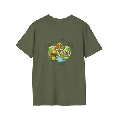Peace in Practice T-Shirt — "Peace grows in the space where I choose not to react" Floral Graphic Tee