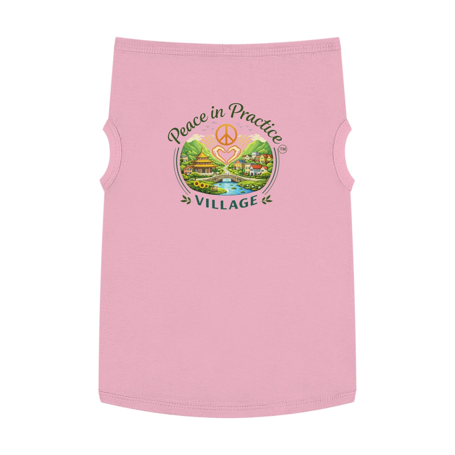 Peace in Practice Village Pet Tank Top — Hippie Peace Sign Dog Shirt