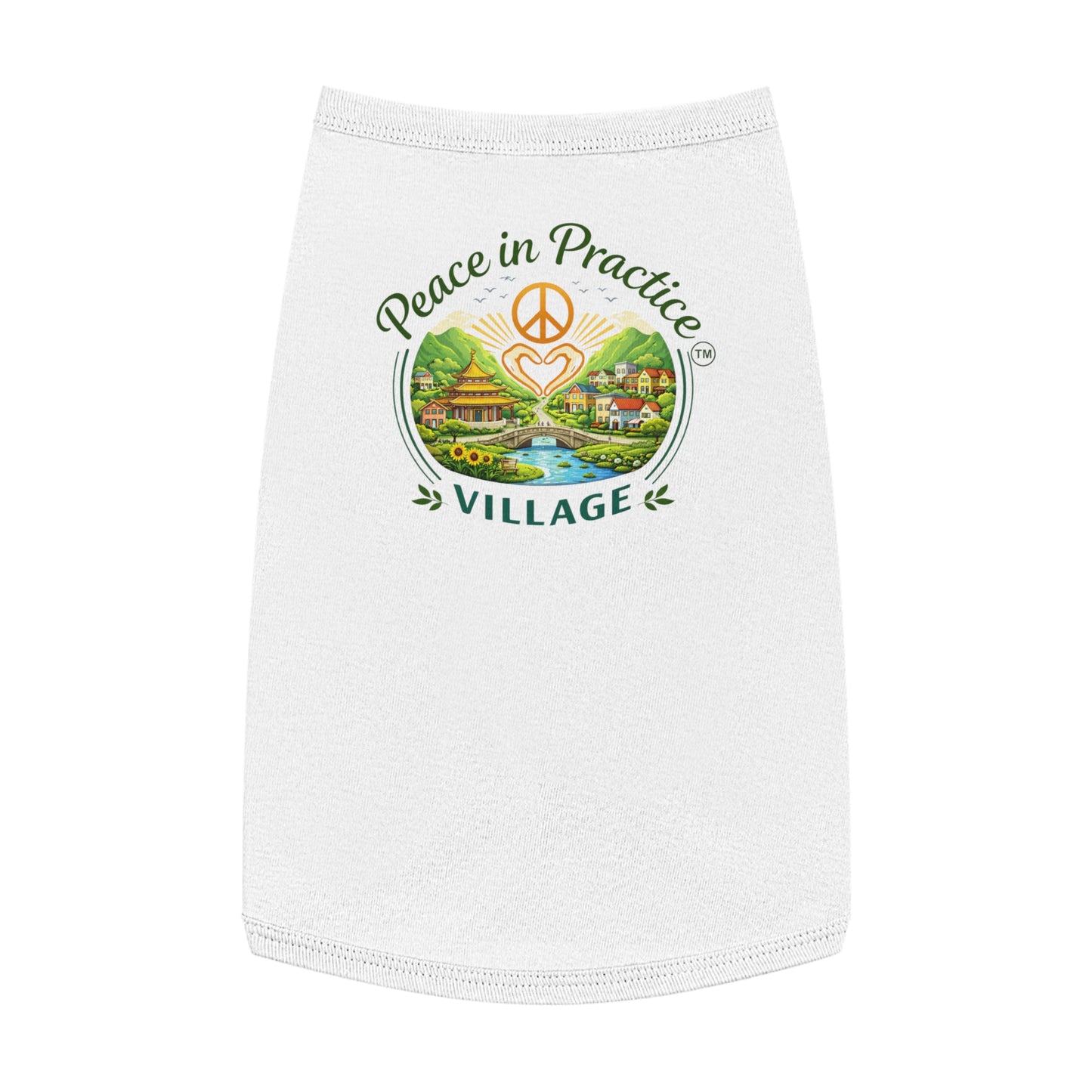 Peace in Practice Village Pet Tank Top — Hippie Peace Sign Dog Shirt