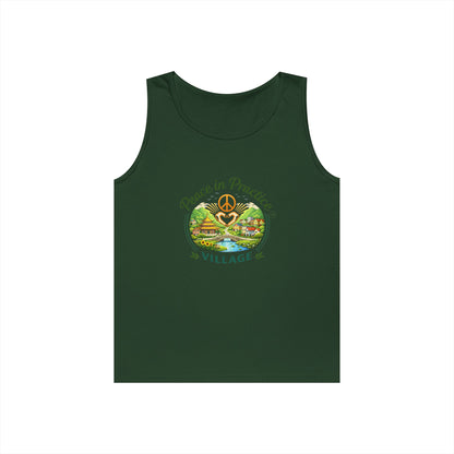 Peace in Practice Village Tank Top – Peace Sign Nature Graphic