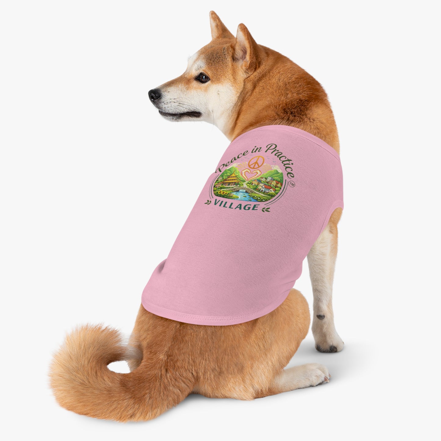 Peace in Practice Village Pet Tank Top — Hippie Peace Sign Dog Shirt