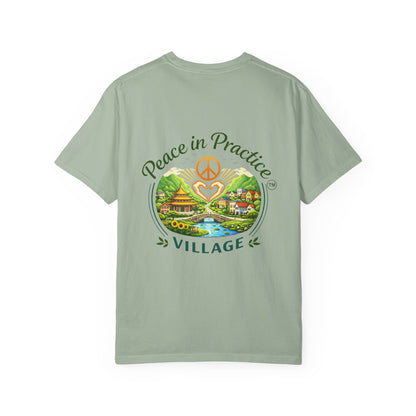 T-Shirt — 'Karma Is Not Punishment, It’s Reflection' Mandala Tee (Peace in Practice Village)