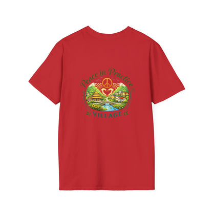 Peace in Practice T-Shirt — "Peace grows in the space where I choose not to react" Floral Graphic Tee