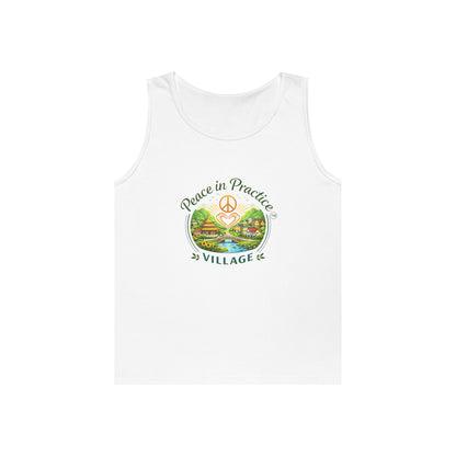 Peace in Practice Village Tank Top – Peace Sign Nature Graphic