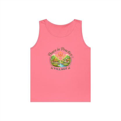 Peace in Practice Village Tank Top – Peace Sign Nature Graphic
