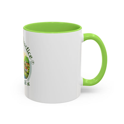 Peace in Practice Village Mug — Colorful 11oz/15oz Ceramic Coffee Cup