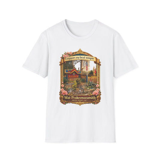 Temple Support T-Shirt — 'I Support My Local Temple' Wat Prakeonarammith Design