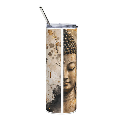 Buddha Peace 20oz Stainless Steel Tumbler - Inspirational Mindfulness Drinkware