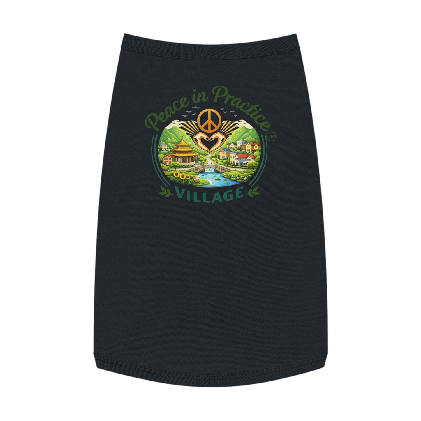 Peace in Practice Village Pet Tank Top — Hippie Peace Sign Dog Shirt