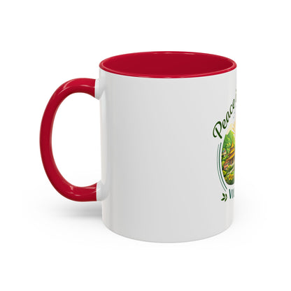 Peace in Practice Village Mug — Colorful 11oz/15oz Ceramic Coffee Cup