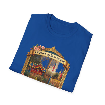 Temple Support T-Shirt — 'I Support My Local Temple' Wat Prakeonarammith Design