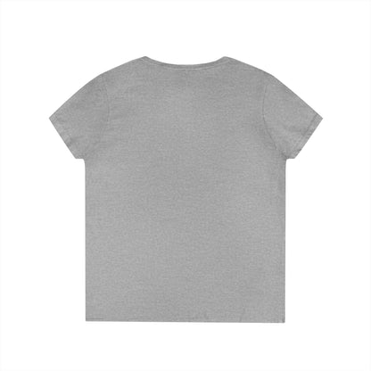 Peace in Practice Village Ladies' V-Neck T-Shirt — Retro Nature Peace Sign Tee