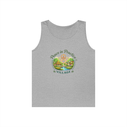 Peace in Practice Village Tank Top – Peace Sign Nature Graphic