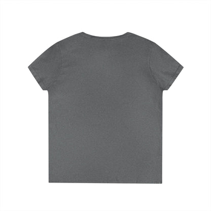 Peace in Practice Village Ladies' V-Neck T-Shirt — Retro Nature Peace Sign Tee