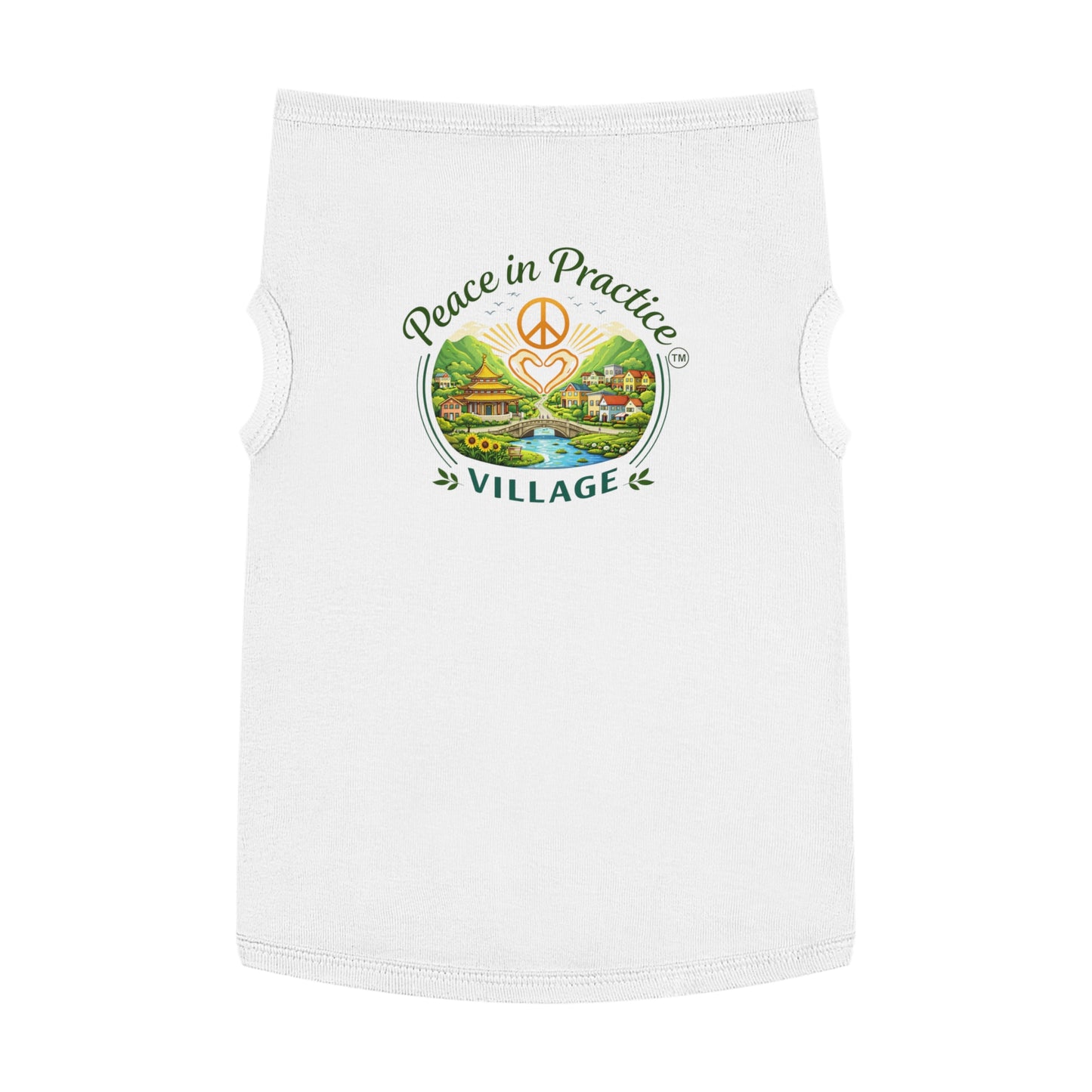 Peace in Practice Village Pet Tank Top — Hippie Peace Sign Dog Shirt