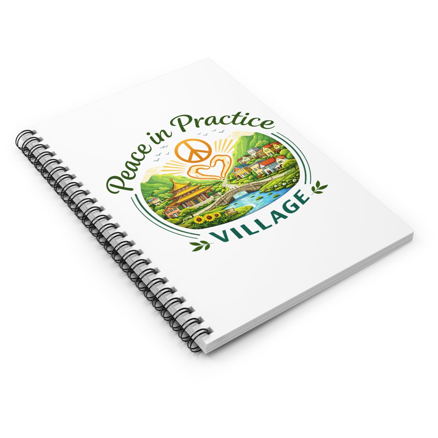 Peace in Practice Village Spiral Notebook — Ruled Journal with Peaceful Village Design