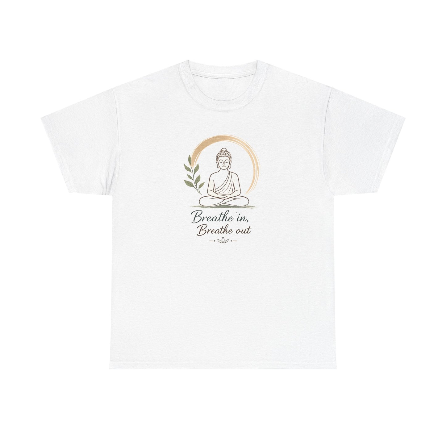 Meditation Buddha Tee — "Breathe in, Breathe out" Mindfulness T‑Shirt