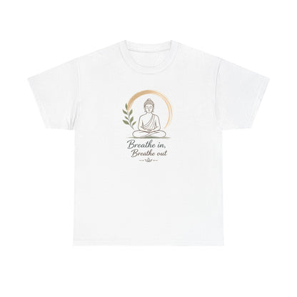 Meditation Buddha Tee — "Breathe in, Breathe out" Mindfulness T‑Shirt