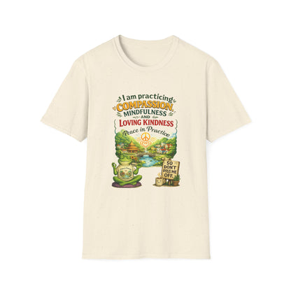 "I am practicing compassion, mindfulness and loving kindness" Spiritual Tee