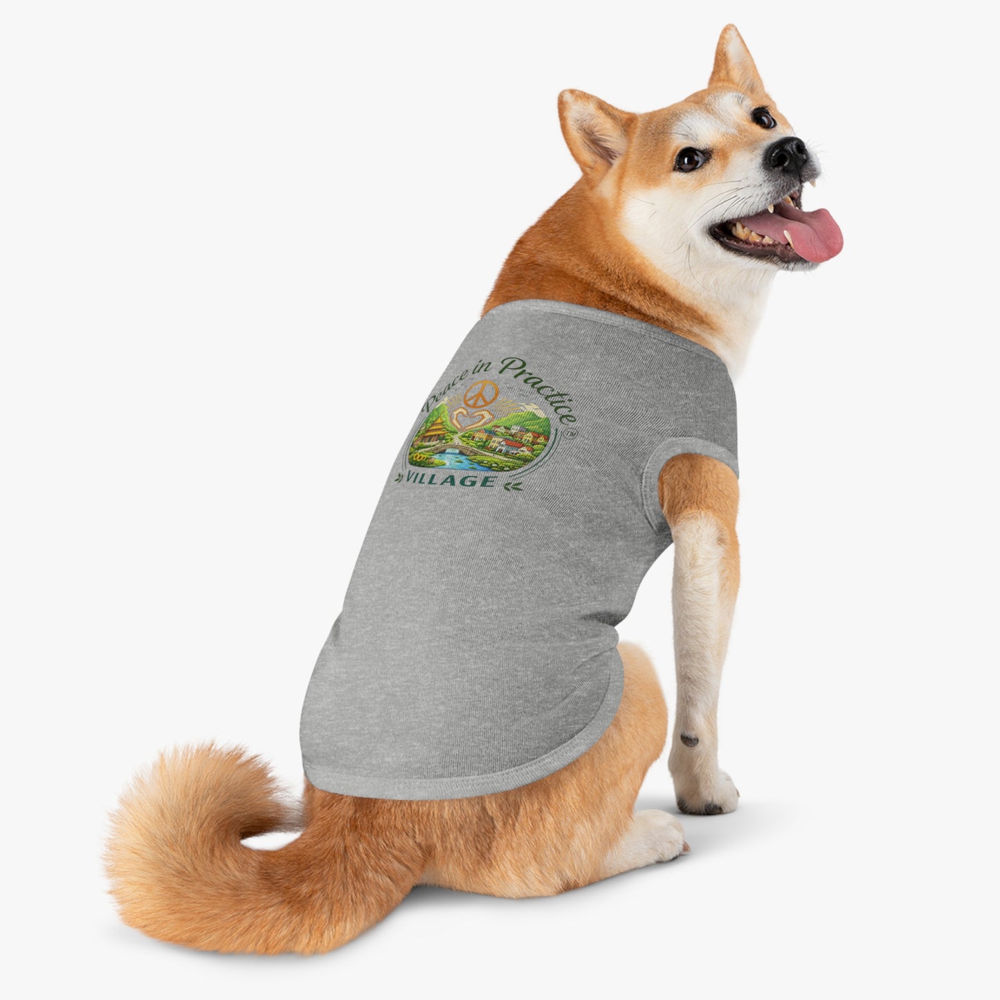 Peace in Practice Village Pet Tank Top — Hippie Peace Sign Dog Shirt