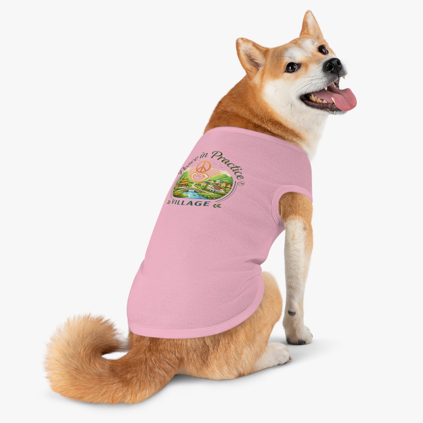 Peace in Practice Village Pet Tank Top — Hippie Peace Sign Dog Shirt