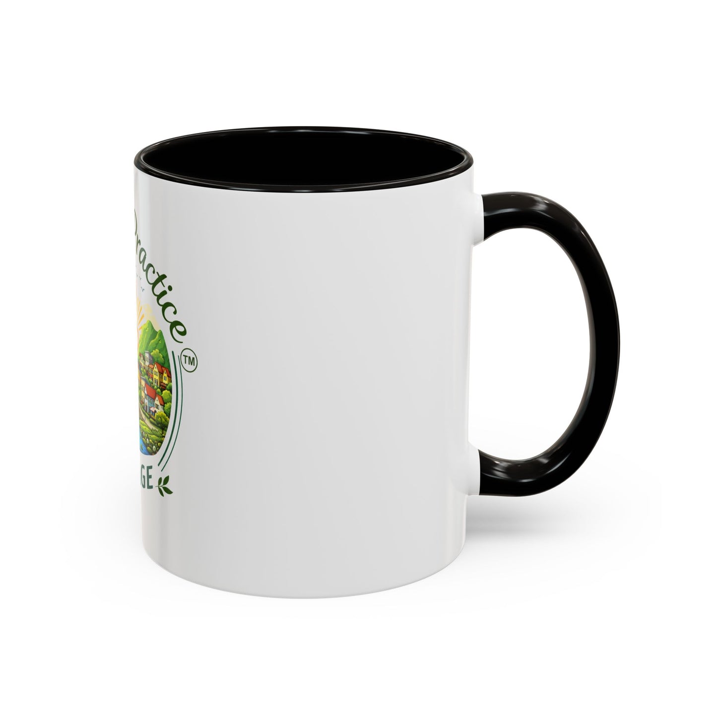 Peace in Practice Village Mug — Colorful 11oz/15oz Ceramic Coffee Cup