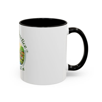 Peace in Practice Village Mug — Colorful 11oz/15oz Ceramic Coffee Cup