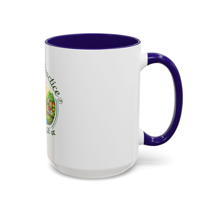 Peace in Practice Village Mug — Colorful 11oz/15oz Ceramic Coffee Cup