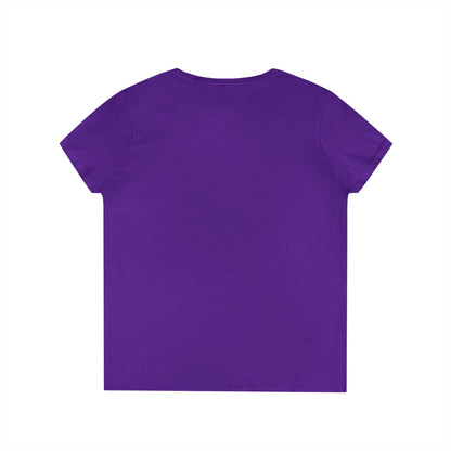 Peace in Practice Village Ladies' V-Neck T-Shirt — Retro Nature Peace Sign Tee