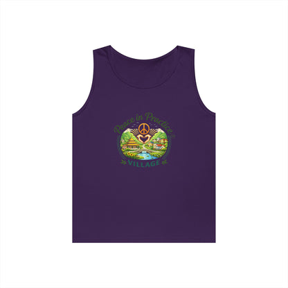 Peace in Practice Village Tank Top – Peace Sign Nature Graphic