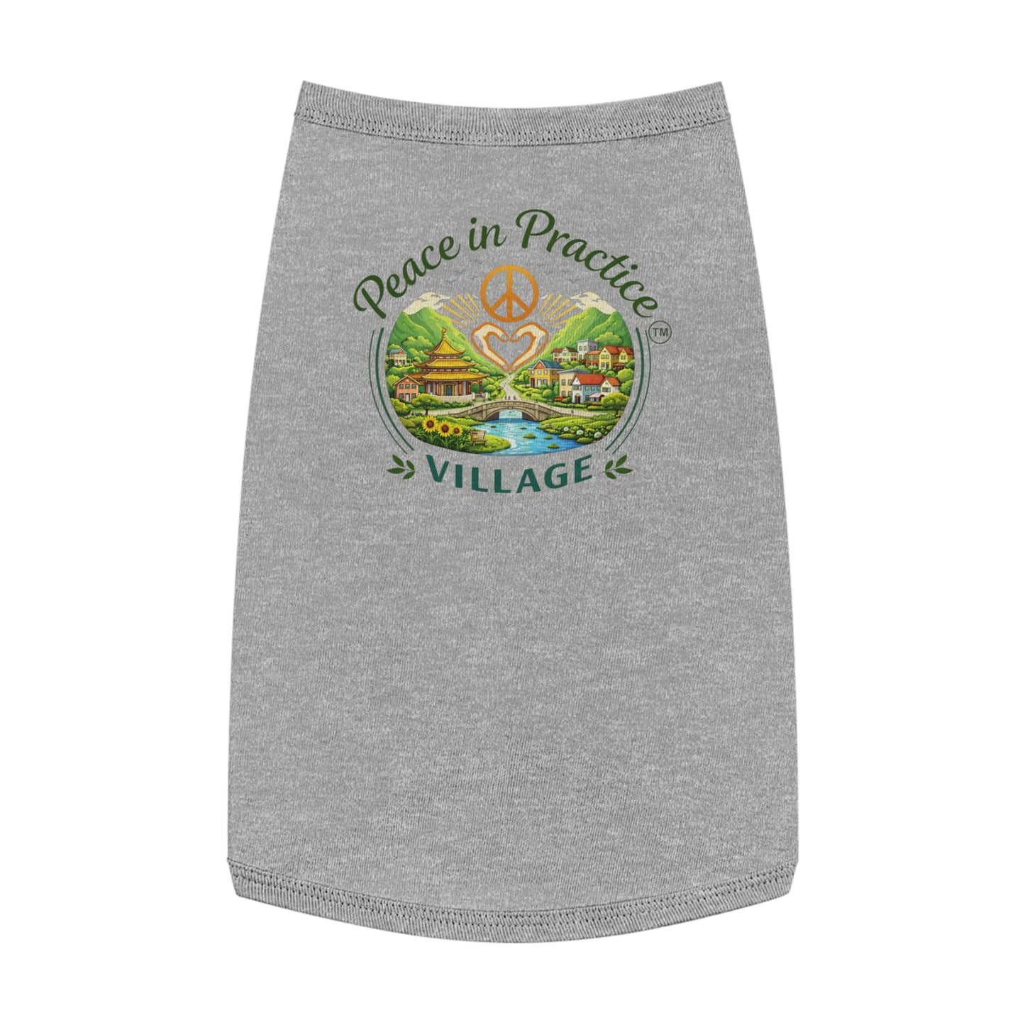 Peace in Practice Village Pet Tank Top — Hippie Peace Sign Dog Shirt