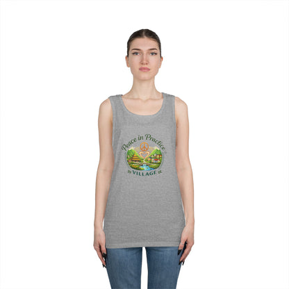 Peace in Practice Village Tank Top – Peace Sign Nature Graphic