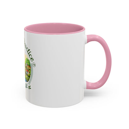 Peace in Practice Village Mug — Colorful 11oz/15oz Ceramic Coffee Cup