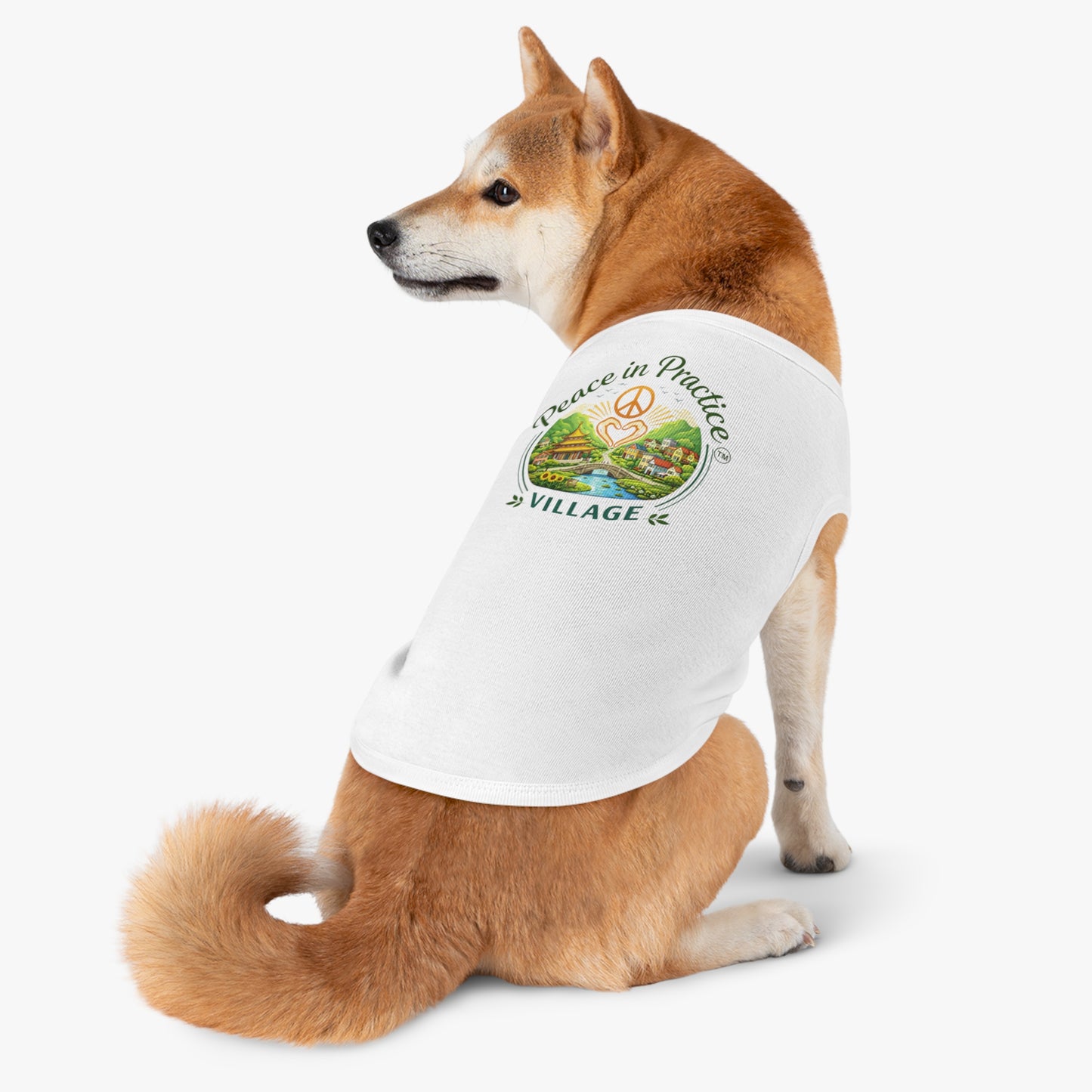 Peace in Practice Village Pet Tank Top — Hippie Peace Sign Dog Shirt