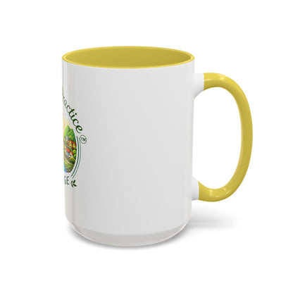 Peace in Practice Village Mug — Colorful 11oz/15oz Ceramic Coffee Cup
