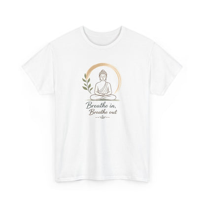 Meditation Buddha Tee — "Breathe in, Breathe out" Mindfulness T‑Shirt