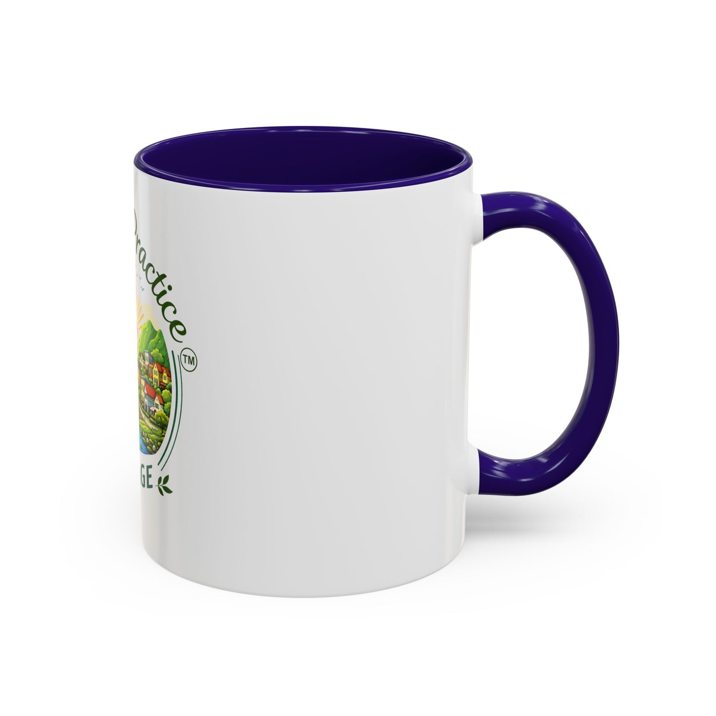 Peace in Practice Village Mug — Colorful 11oz/15oz Ceramic Coffee Cup