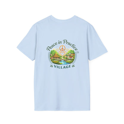 Peace in Practice T-Shirt — "Peace grows in the space where I choose not to react" Floral Graphic Tee