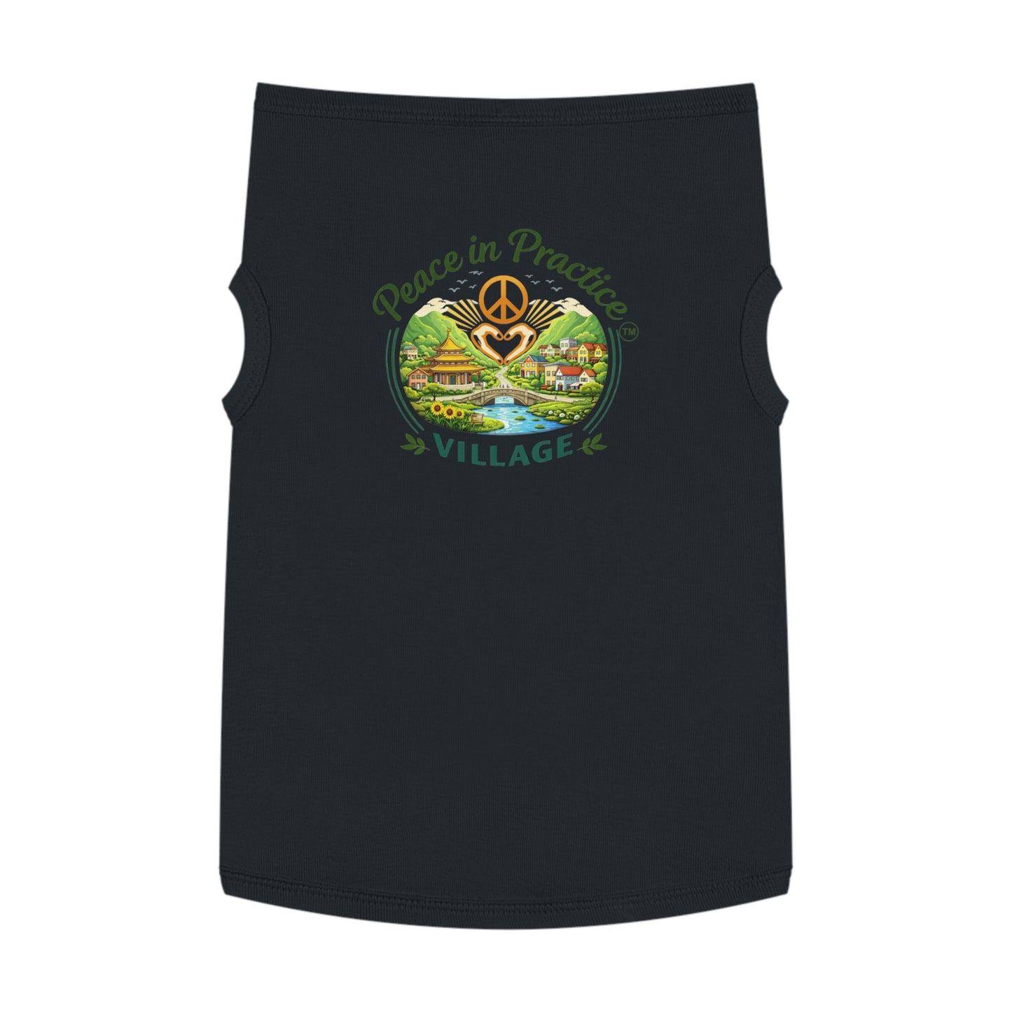 Peace in Practice Village Pet Tank Top — Hippie Peace Sign Dog Shirt