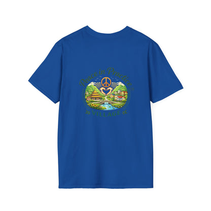 Peace in Practice T-Shirt — "Peace grows in the space where I choose not to react" Floral Graphic Tee