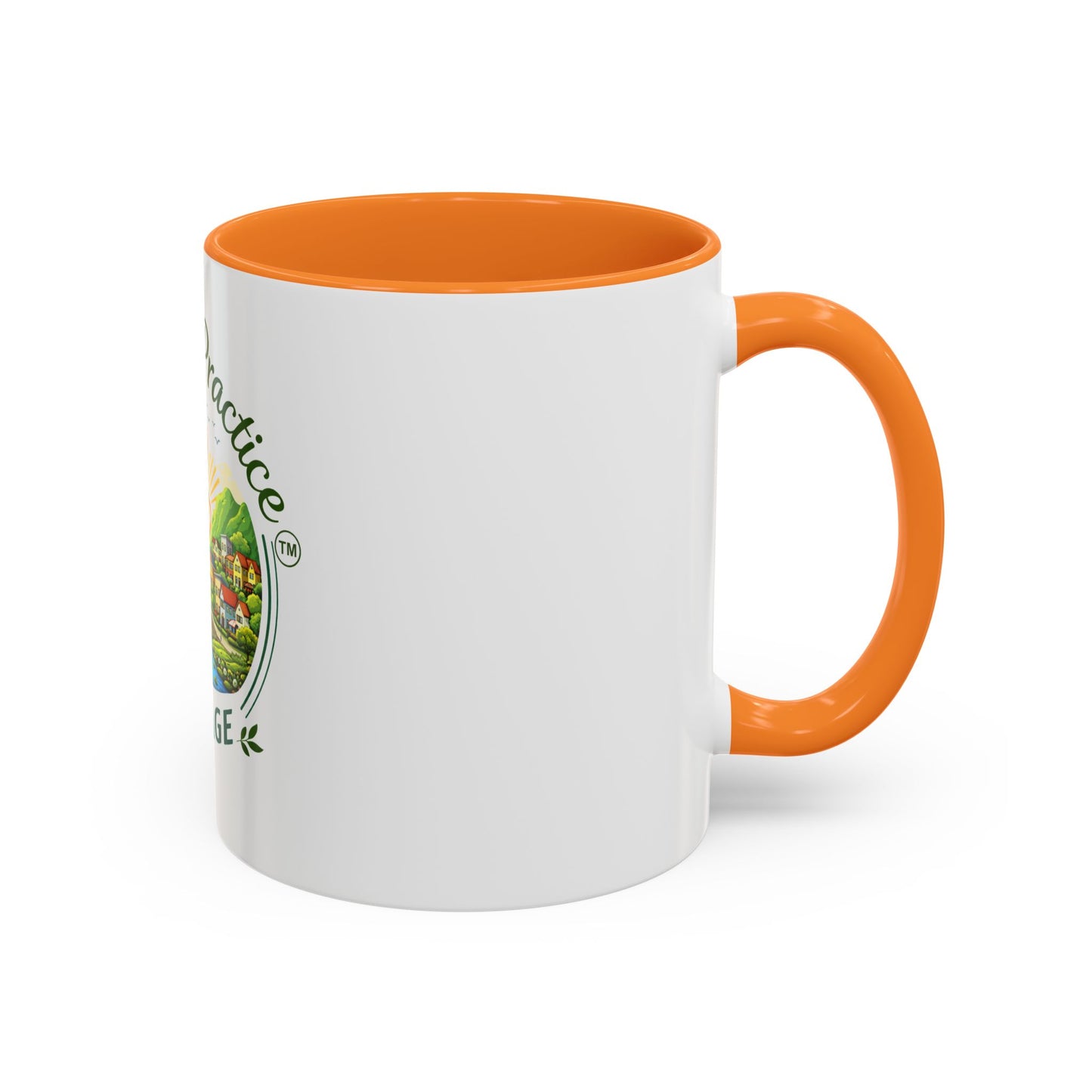 Peace in Practice Village Mug — Colorful 11oz/15oz Ceramic Coffee Cup